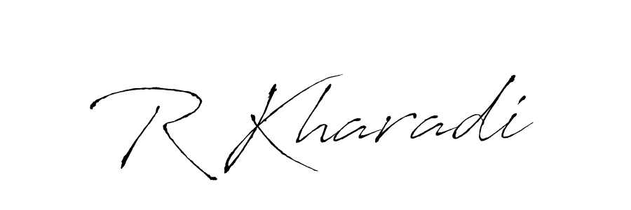 Also You can easily find your signature by using the search form. We will create R Kharadi name handwritten signature images for you free of cost using Antro_Vectra sign style. R Kharadi signature style 6 images and pictures png