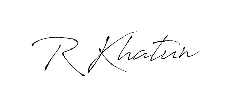 Make a beautiful signature design for name R Khatun. Use this online signature maker to create a handwritten signature for free. R Khatun signature style 6 images and pictures png