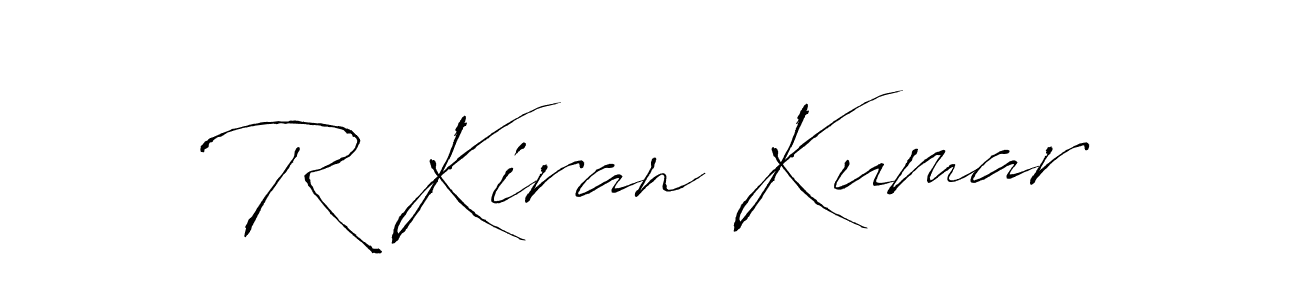 How to make R Kiran Kumar signature? Antro_Vectra is a professional autograph style. Create handwritten signature for R Kiran Kumar name. R Kiran Kumar signature style 6 images and pictures png