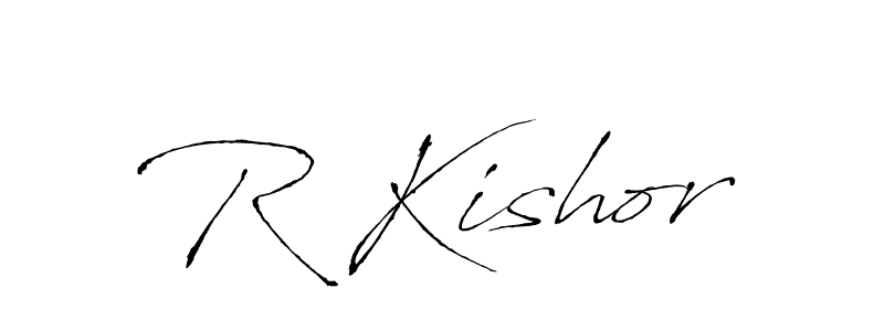 Similarly Antro_Vectra is the best handwritten signature design. Signature creator online .You can use it as an online autograph creator for name R Kishor. R Kishor signature style 6 images and pictures png