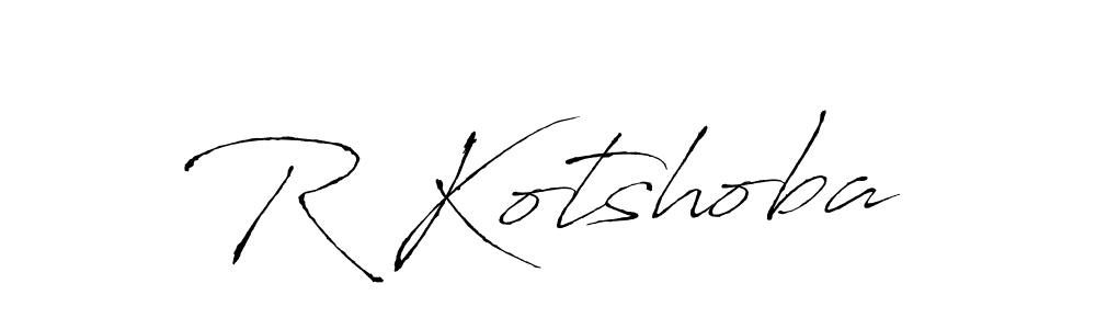 Design your own signature with our free online signature maker. With this signature software, you can create a handwritten (Antro_Vectra) signature for name R Kotshoba. R Kotshoba signature style 6 images and pictures png