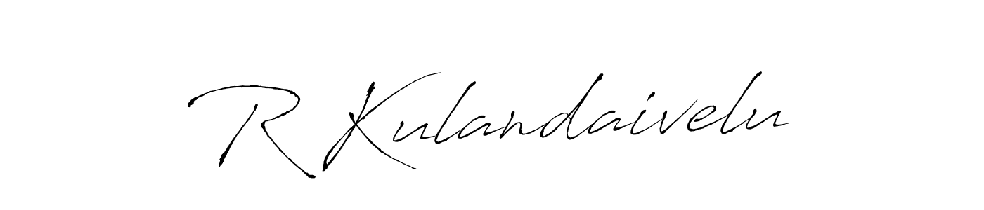 You should practise on your own different ways (Antro_Vectra) to write your name (R Kulandaivelu) in signature. don't let someone else do it for you. R Kulandaivelu signature style 6 images and pictures png