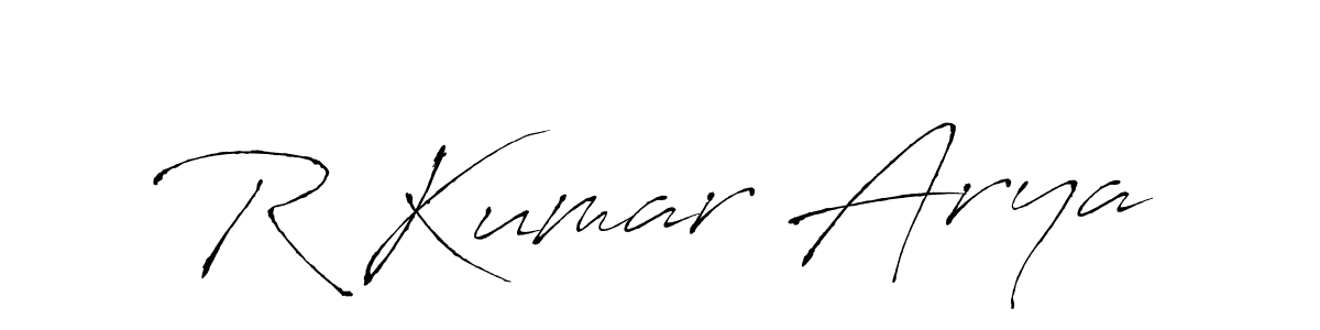 Use a signature maker to create a handwritten signature online. With this signature software, you can design (Antro_Vectra) your own signature for name R Kumar Arya. R Kumar Arya signature style 6 images and pictures png