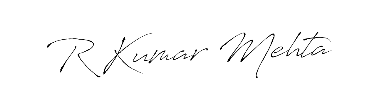 Antro_Vectra is a professional signature style that is perfect for those who want to add a touch of class to their signature. It is also a great choice for those who want to make their signature more unique. Get R Kumar Mehta name to fancy signature for free. R Kumar Mehta signature style 6 images and pictures png