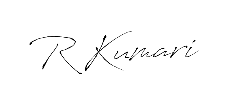 How to make R Kumari name signature. Use Antro_Vectra style for creating short signs online. This is the latest handwritten sign. R Kumari signature style 6 images and pictures png