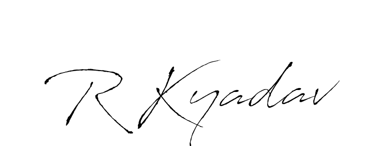 Also we have R Kyadav name is the best signature style. Create professional handwritten signature collection using Antro_Vectra autograph style. R Kyadav signature style 6 images and pictures png