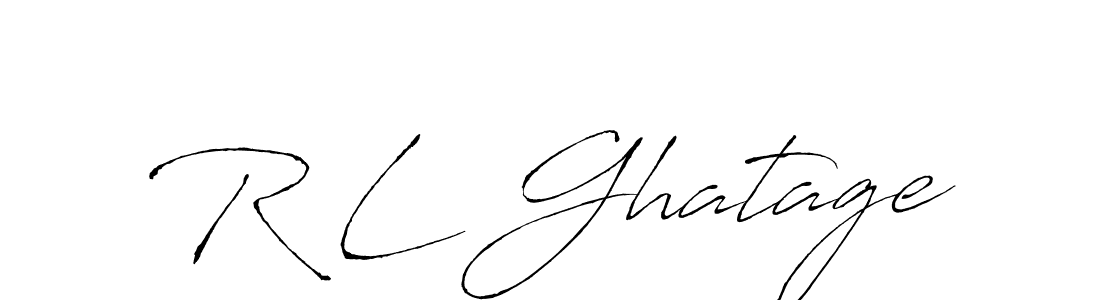 How to make R L Ghatage name signature. Use Antro_Vectra style for creating short signs online. This is the latest handwritten sign. R L Ghatage signature style 6 images and pictures png