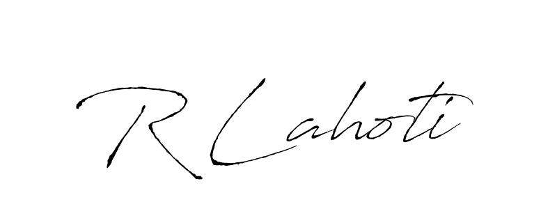 How to Draw R Lahoti signature style? Antro_Vectra is a latest design signature styles for name R Lahoti. R Lahoti signature style 6 images and pictures png