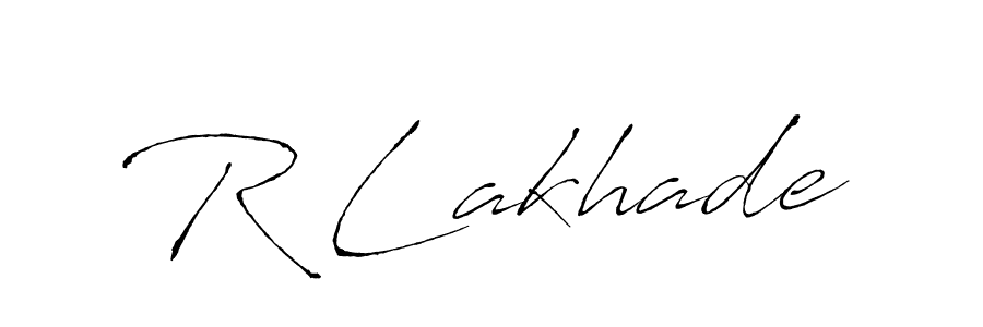 How to make R Lakhade signature? Antro_Vectra is a professional autograph style. Create handwritten signature for R Lakhade name. R Lakhade signature style 6 images and pictures png