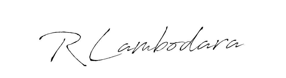 How to make R Lambodara signature? Antro_Vectra is a professional autograph style. Create handwritten signature for R Lambodara name. R Lambodara signature style 6 images and pictures png