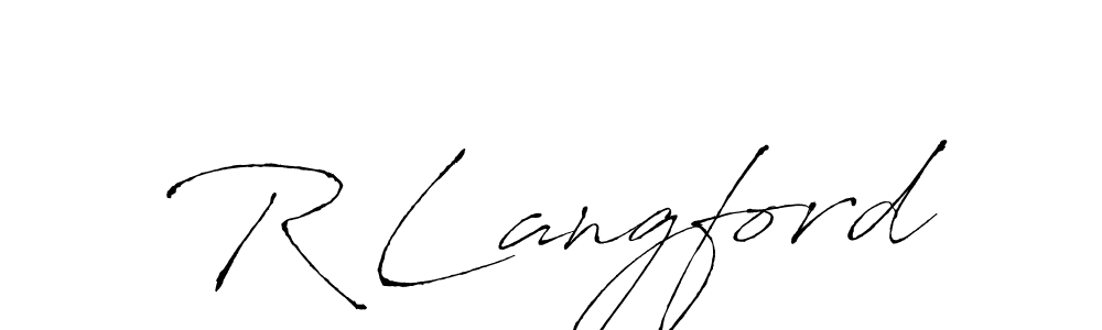 Make a beautiful signature design for name R Langford. With this signature (Antro_Vectra) style, you can create a handwritten signature for free. R Langford signature style 6 images and pictures png