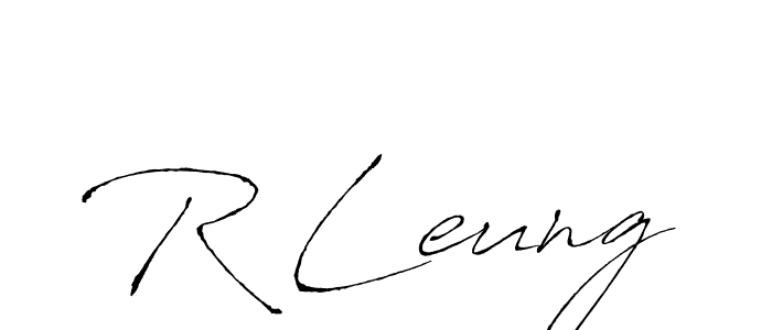 R Leung stylish signature style. Best Handwritten Sign (Antro_Vectra) for my name. Handwritten Signature Collection Ideas for my name R Leung. R Leung signature style 6 images and pictures png