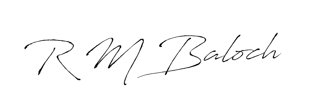 The best way (Antro_Vectra) to make a short signature is to pick only two or three words in your name. The name R M Baloch include a total of six letters. For converting this name. R M Baloch signature style 6 images and pictures png