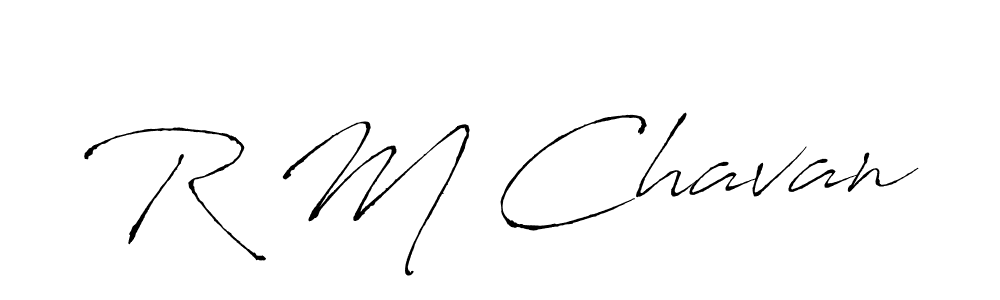 How to make R M Chavan name signature. Use Antro_Vectra style for creating short signs online. This is the latest handwritten sign. R M Chavan signature style 6 images and pictures png