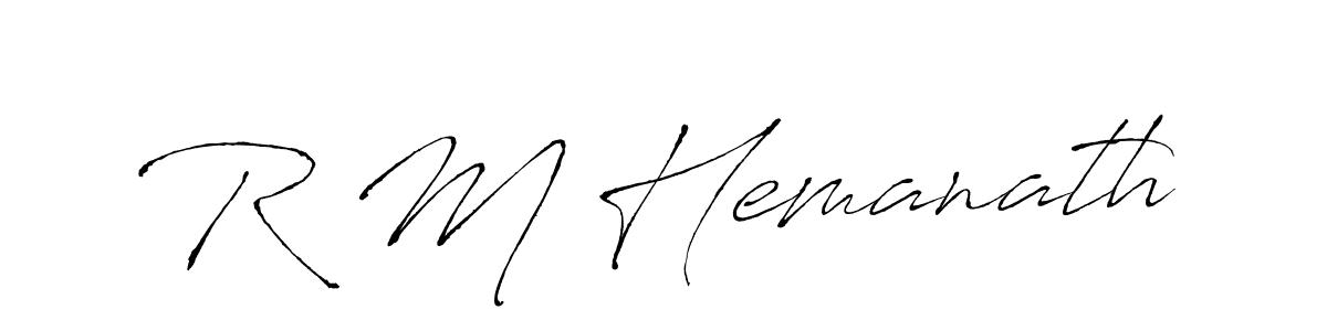 This is the best signature style for the R M Hemanath name. Also you like these signature font (Antro_Vectra). Mix name signature. R M Hemanath signature style 6 images and pictures png