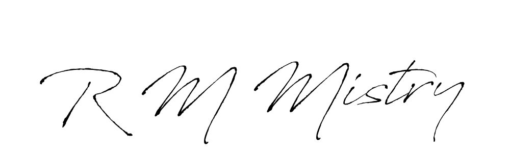 The best way (Antro_Vectra) to make a short signature is to pick only two or three words in your name. The name R M Mistry include a total of six letters. For converting this name. R M Mistry signature style 6 images and pictures png