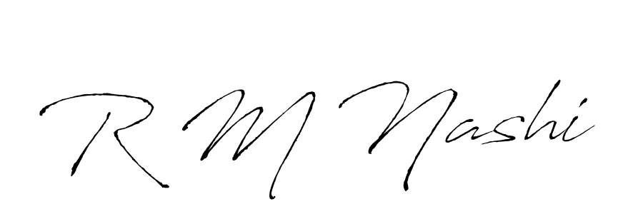 It looks lik you need a new signature style for name R M Nashi. Design unique handwritten (Antro_Vectra) signature with our free signature maker in just a few clicks. R M Nashi signature style 6 images and pictures png