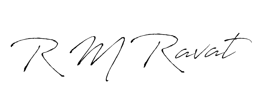 The best way (Antro_Vectra) to make a short signature is to pick only two or three words in your name. The name R M Ravat include a total of six letters. For converting this name. R M Ravat signature style 6 images and pictures png