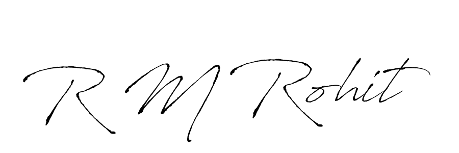 Also You can easily find your signature by using the search form. We will create R M Rohit name handwritten signature images for you free of cost using Antro_Vectra sign style. R M Rohit signature style 6 images and pictures png