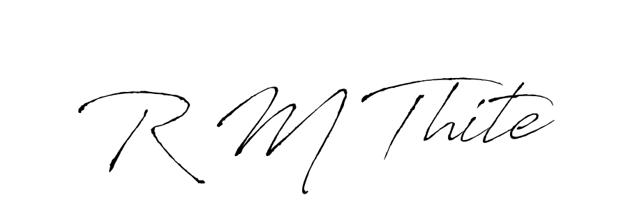 R M Thite stylish signature style. Best Handwritten Sign (Antro_Vectra) for my name. Handwritten Signature Collection Ideas for my name R M Thite. R M Thite signature style 6 images and pictures png