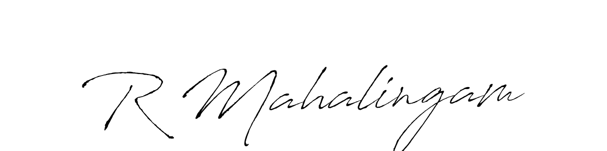 Design your own signature with our free online signature maker. With this signature software, you can create a handwritten (Antro_Vectra) signature for name R Mahalingam. R Mahalingam signature style 6 images and pictures png
