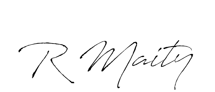 Design your own signature with our free online signature maker. With this signature software, you can create a handwritten (Antro_Vectra) signature for name R Maity. R Maity signature style 6 images and pictures png