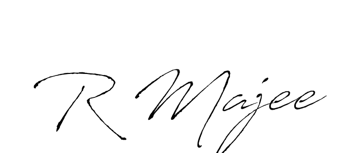 How to make R Majee signature? Antro_Vectra is a professional autograph style. Create handwritten signature for R Majee name. R Majee signature style 6 images and pictures png