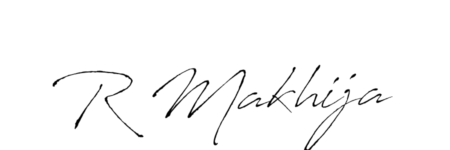 You should practise on your own different ways (Antro_Vectra) to write your name (R Makhija) in signature. don't let someone else do it for you. R Makhija signature style 6 images and pictures png