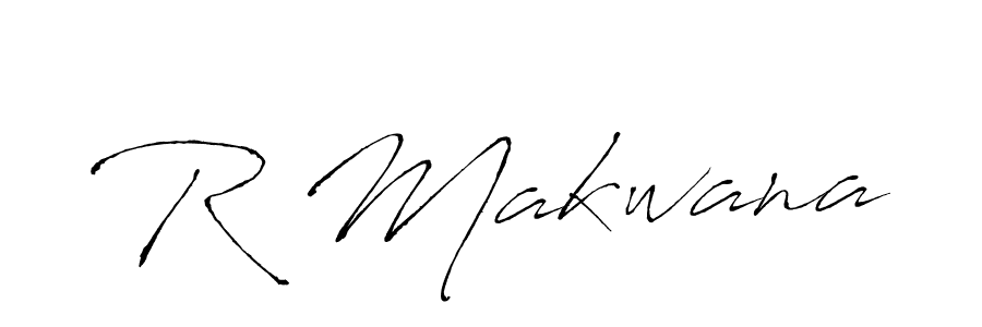 Make a beautiful signature design for name R Makwana. With this signature (Antro_Vectra) style, you can create a handwritten signature for free. R Makwana signature style 6 images and pictures png