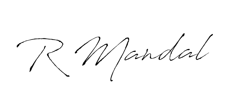 Use a signature maker to create a handwritten signature online. With this signature software, you can design (Antro_Vectra) your own signature for name R Mandal. R Mandal signature style 6 images and pictures png