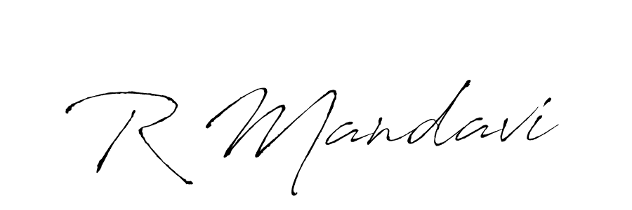 if you are searching for the best signature style for your name R Mandavi. so please give up your signature search. here we have designed multiple signature styles  using Antro_Vectra. R Mandavi signature style 6 images and pictures png