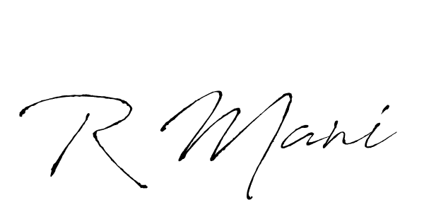 Similarly Antro_Vectra is the best handwritten signature design. Signature creator online .You can use it as an online autograph creator for name R Mani. R Mani signature style 6 images and pictures png