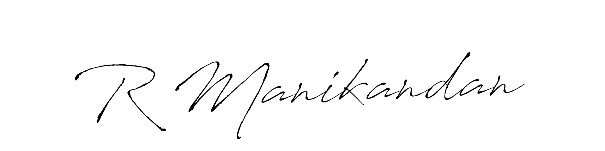 Design your own signature with our free online signature maker. With this signature software, you can create a handwritten (Antro_Vectra) signature for name R Manikandan. R Manikandan signature style 6 images and pictures png