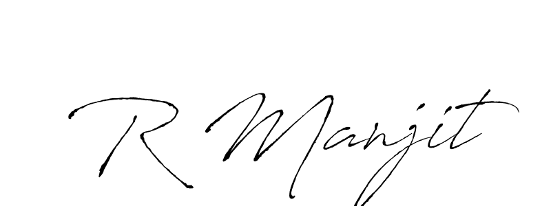 How to make R Manjit name signature. Use Antro_Vectra style for creating short signs online. This is the latest handwritten sign. R Manjit signature style 6 images and pictures png