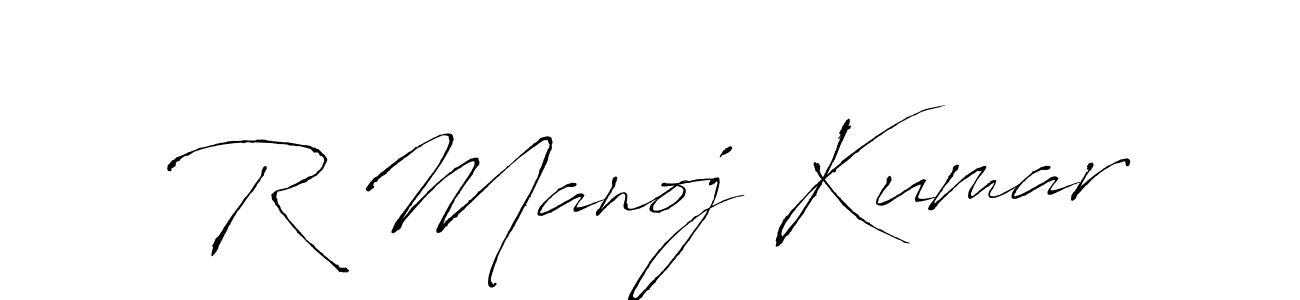 Similarly Antro_Vectra is the best handwritten signature design. Signature creator online .You can use it as an online autograph creator for name R Manoj Kumar. R Manoj Kumar signature style 6 images and pictures png
