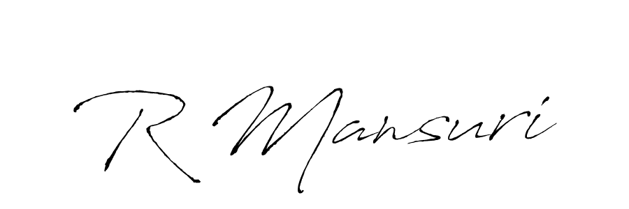 Also You can easily find your signature by using the search form. We will create R Mansuri name handwritten signature images for you free of cost using Antro_Vectra sign style. R Mansuri signature style 6 images and pictures png