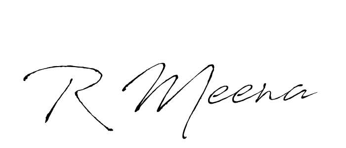 Design your own signature with our free online signature maker. With this signature software, you can create a handwritten (Antro_Vectra) signature for name R Meena. R Meena signature style 6 images and pictures png