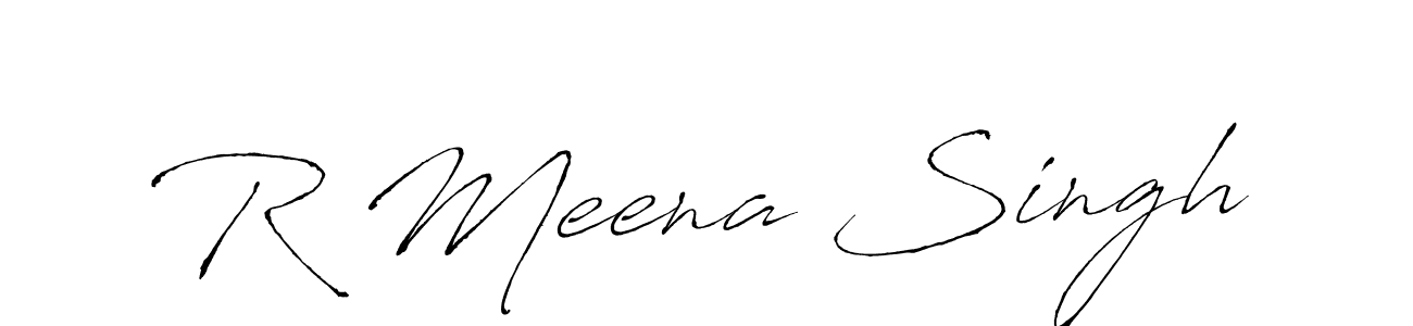 How to make R Meena Singh name signature. Use Antro_Vectra style for creating short signs online. This is the latest handwritten sign. R Meena Singh signature style 6 images and pictures png