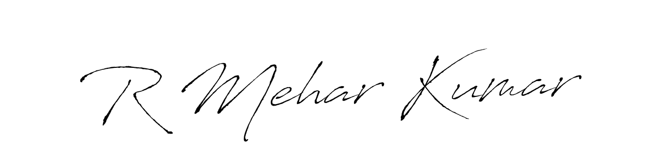 It looks lik you need a new signature style for name R Mehar Kumar. Design unique handwritten (Antro_Vectra) signature with our free signature maker in just a few clicks. R Mehar Kumar signature style 6 images and pictures png