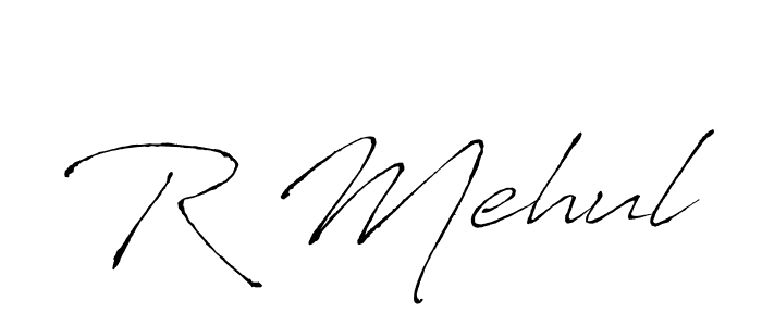 R Mehul stylish signature style. Best Handwritten Sign (Antro_Vectra) for my name. Handwritten Signature Collection Ideas for my name R Mehul. R Mehul signature style 6 images and pictures png