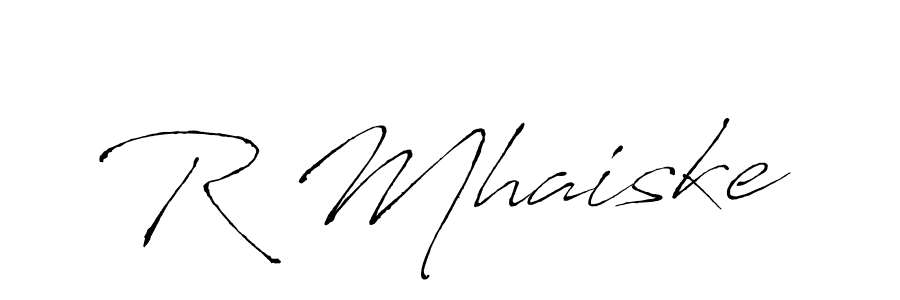 Also we have R Mhaiske name is the best signature style. Create professional handwritten signature collection using Antro_Vectra autograph style. R Mhaiske signature style 6 images and pictures png