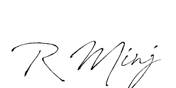 How to make R Minj signature? Antro_Vectra is a professional autograph style. Create handwritten signature for R Minj name. R Minj signature style 6 images and pictures png