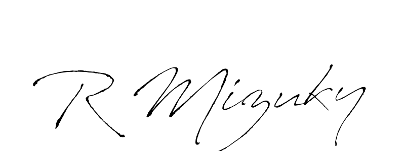 Use a signature maker to create a handwritten signature online. With this signature software, you can design (Antro_Vectra) your own signature for name R Mizuky. R Mizuky signature style 6 images and pictures png