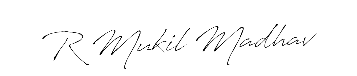 Also we have R Mukil Madhav name is the best signature style. Create professional handwritten signature collection using Antro_Vectra autograph style. R Mukil Madhav signature style 6 images and pictures png