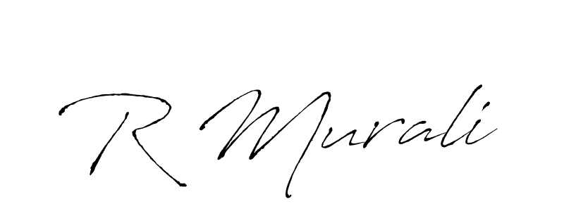 Create a beautiful signature design for name R Murali. With this signature (Antro_Vectra) fonts, you can make a handwritten signature for free. R Murali signature style 6 images and pictures png