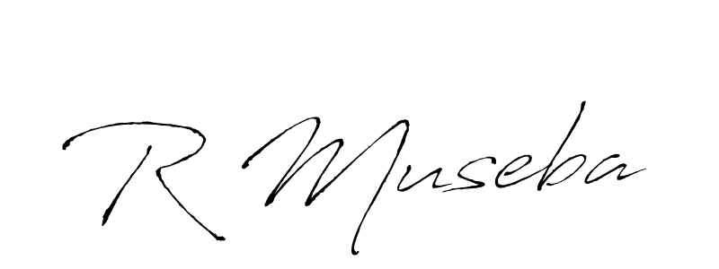 How to make R Museba name signature. Use Antro_Vectra style for creating short signs online. This is the latest handwritten sign. R Museba signature style 6 images and pictures png