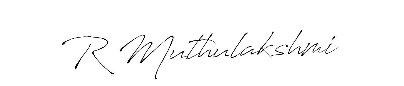 Antro_Vectra is a professional signature style that is perfect for those who want to add a touch of class to their signature. It is also a great choice for those who want to make their signature more unique. Get R Muthulakshmi name to fancy signature for free. R Muthulakshmi signature style 6 images and pictures png