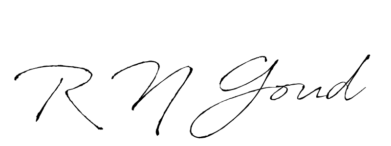 You should practise on your own different ways (Antro_Vectra) to write your name (R N Goud) in signature. don't let someone else do it for you. R N Goud signature style 6 images and pictures png