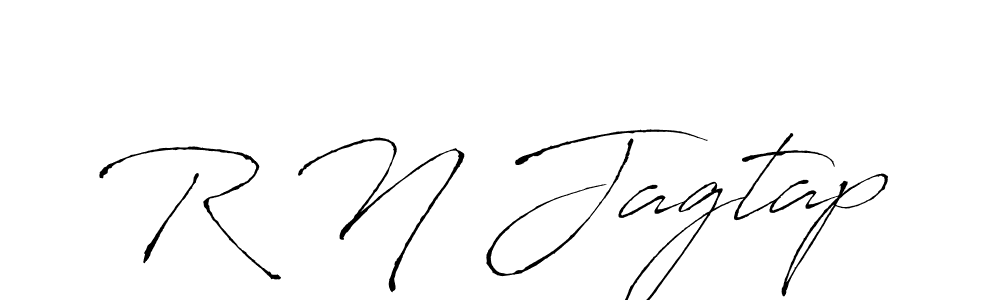 Make a beautiful signature design for name R N Jagtap. With this signature (Antro_Vectra) style, you can create a handwritten signature for free. R N Jagtap signature style 6 images and pictures png