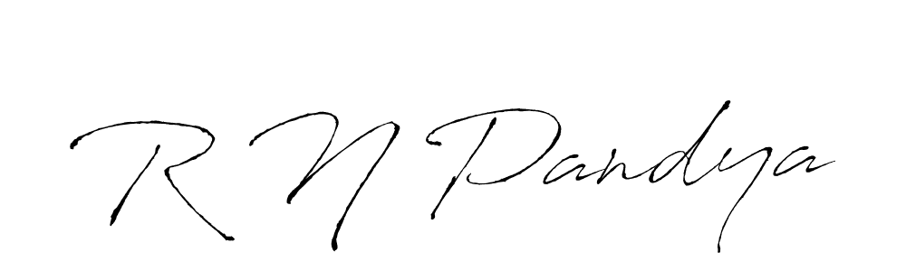 Use a signature maker to create a handwritten signature online. With this signature software, you can design (Antro_Vectra) your own signature for name R N Pandya. R N Pandya signature style 6 images and pictures png